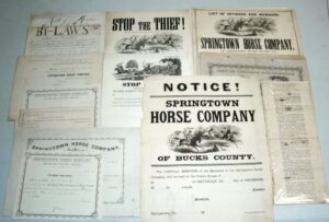 Twenty-nine Items Documenting the Springtown Horse Company